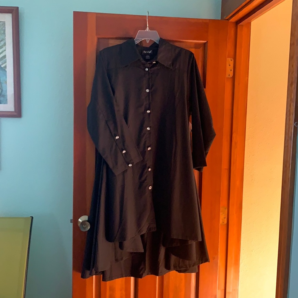 Black high low dress